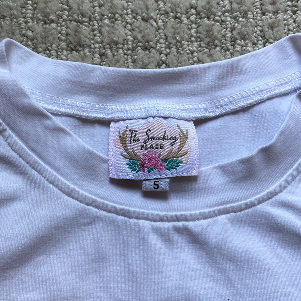 The Smocking Place pumpkin appliqué top and shorts set, size 5 - Picture 5 of 5